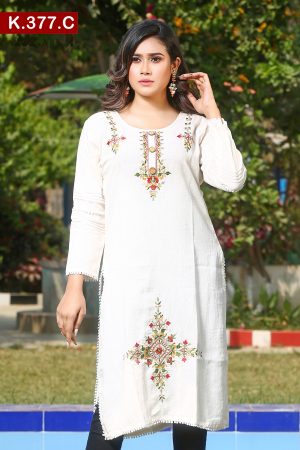 Embroidered Cotton Single Kameez