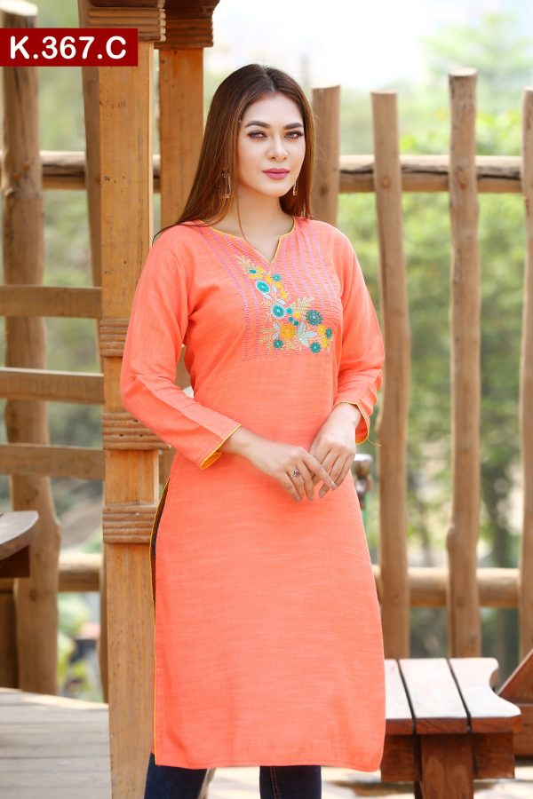 Embroidered Cotton Single Kameez