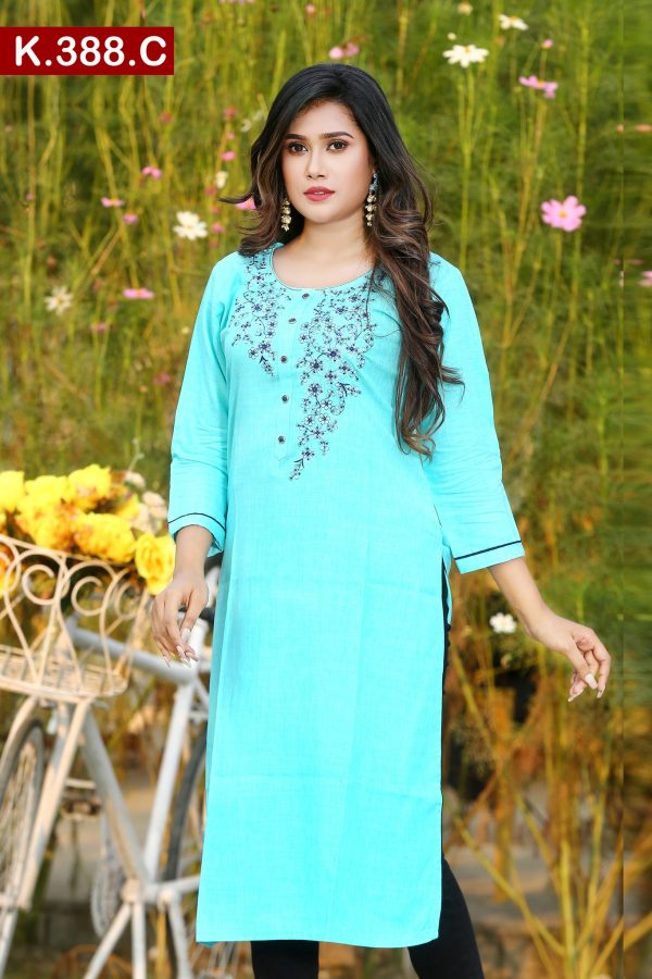 Embroidered Cotton Single Kameez