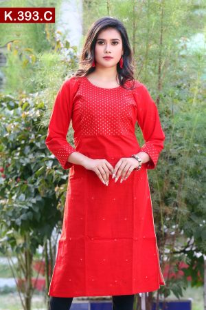 Embroidered Cotton Single Kameez