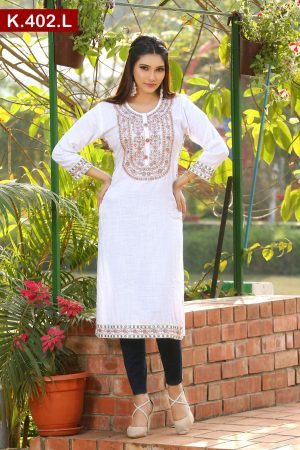Embroidered Linen single kameez