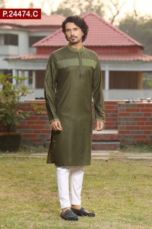 Embroidered Cotton Panjabi