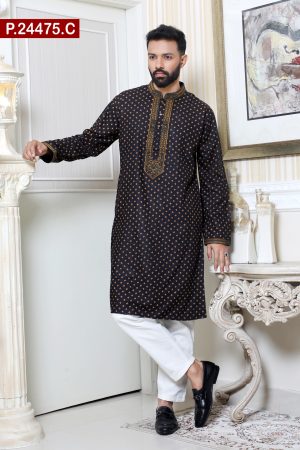 Embroidered Cotton Panjabi