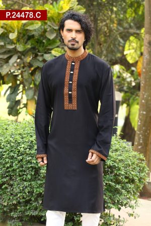 Embroidered Cotton Panjabi