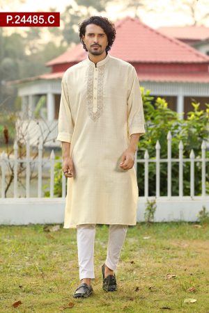 Embroidered Cotton Panjabi