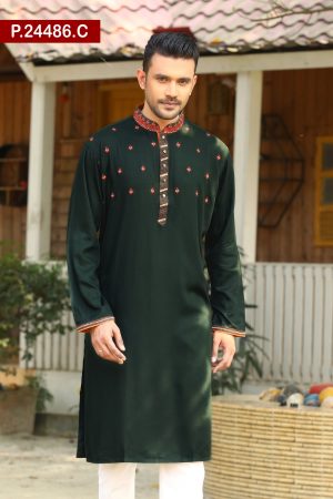 Embroidered Cotton Panjabi