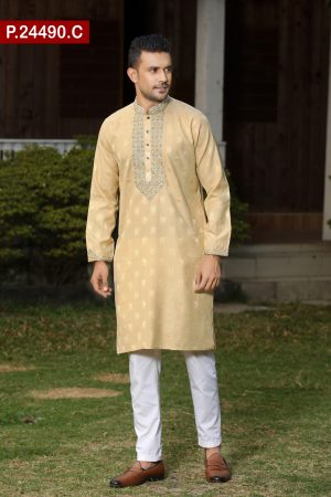 Embroidered Cotton Panjabi