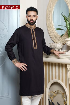 Embroidered Cotton Panjabi