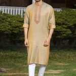 Embroidered Katan Silk Panjabi