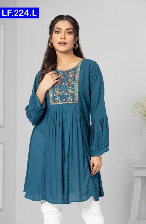 Embroidered Linen Tops
