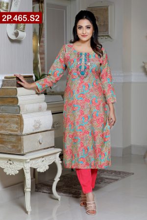 Embroidered Silk Ladies Two Pieces