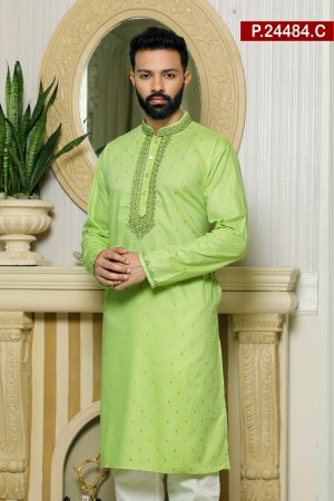 Embroidered Cotton Panjabi