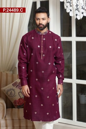 Embroidered Cotton Panjabi