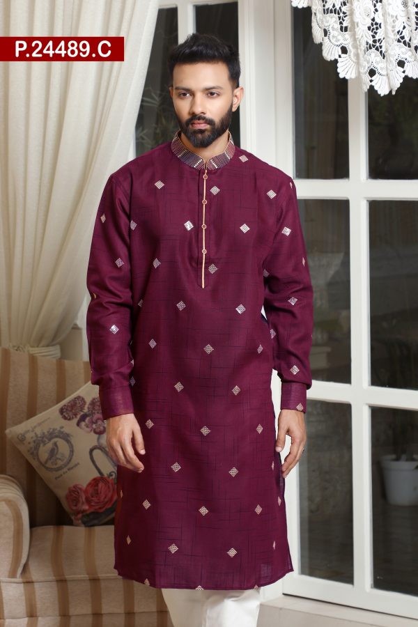 Embroidered Cotton Panjabi