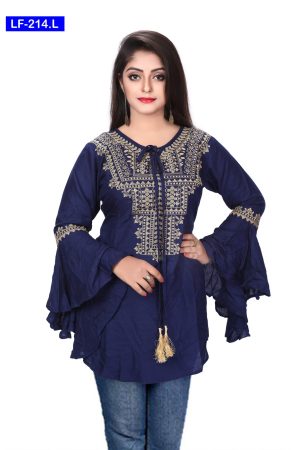 Artistic Design Embroidered Linen ladies Fatua