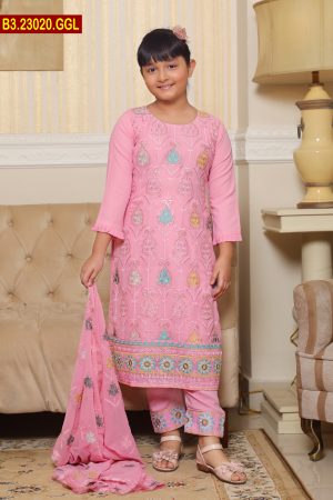 Embroidered Georgette Baby Shalwar Kameez Set