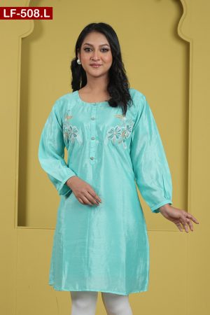 Embroidered Silk  Tops