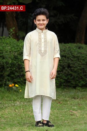 Embroidered Baby Cotton Panjabi Set