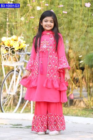 Embroidered Baby Georgette Shalwar Kameez Set