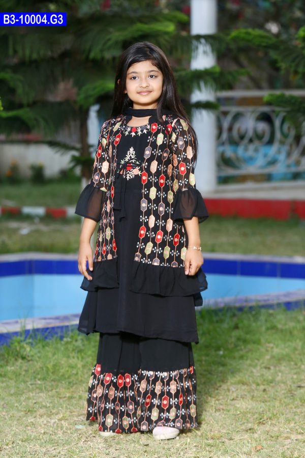 Embroidered Baby Georgette Shalwar Kameez Set
