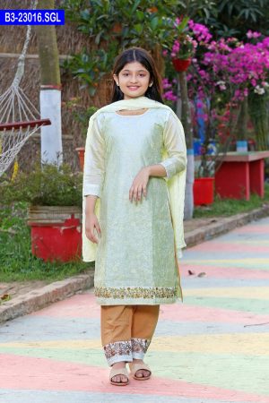 Embroidered Baby Silk Shalwar Kameez Set