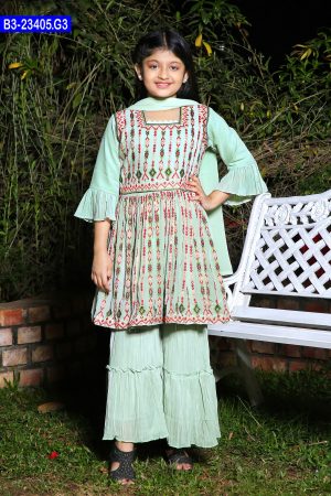 Embroidered Baby Georgette Shalwar Kameez Set