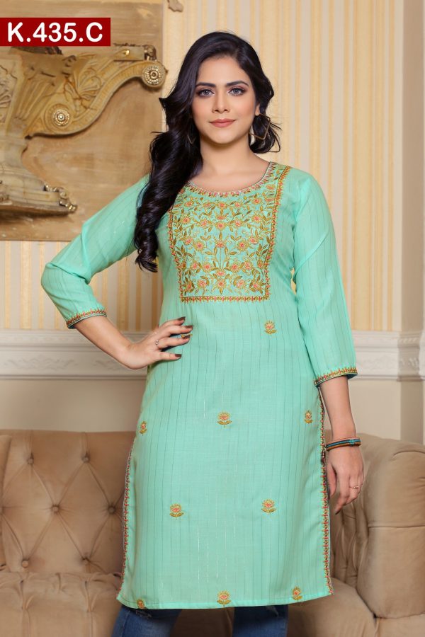 Embroidered Cotton single kameez