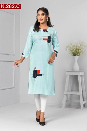 Embroidered Cotton Single Kameez
