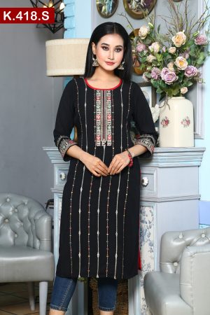 Embroidered Silk single kameez