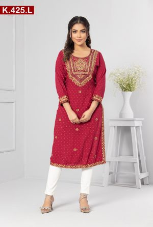 Embroidered Linen Single Kameez