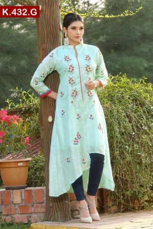 Embroidered Silk Single Frock