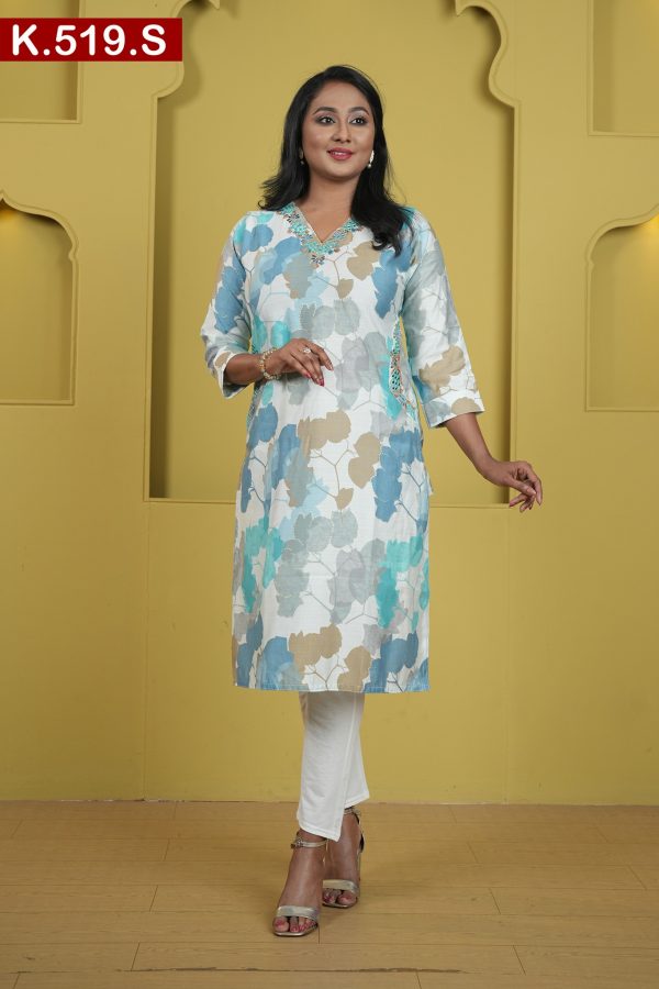 Aesthetic Embroidered Design Silk Single Kameez