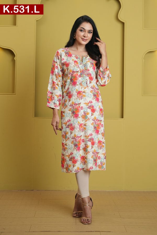 Aesthetic Printed Design Linen Single Kameez