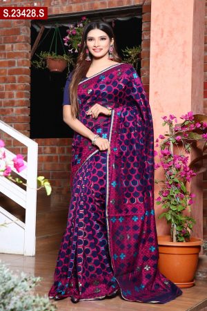 Attractive Silk Sharee. Include Running Blouse Piece Available.