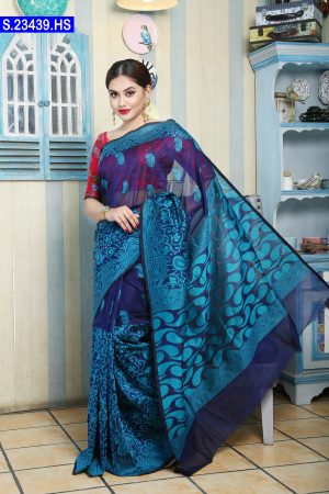 Exclusive Half Silk Sharee. Include Running Blouse Piece Available.