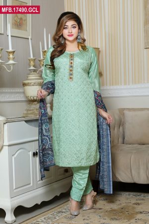 Attractive Design Embroidered  Stitched Georgette Shalwar Kameez