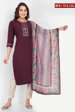 Embroidered Stitched Shalwar Kameez