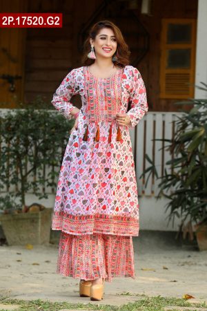 Embroidered Georgette Womens Two Pieces