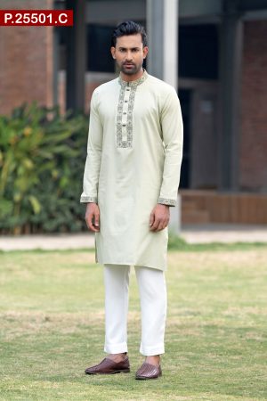 Embroidered Cotton Panjabi
