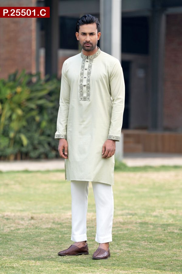 Embroidered Cotton Panjabi