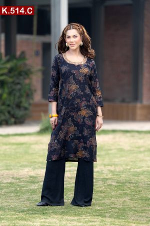 Aesthetic Embroidered Design Cotton Single Kameez