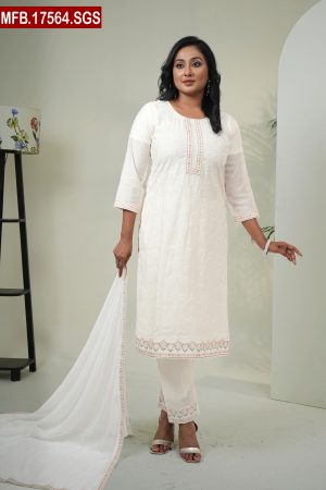 Aesthetic Embroidered Design Silk Shalwar Kameez Set