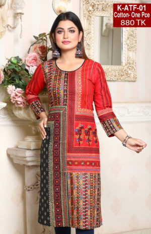 Embroidered With screen printed Cotton one piece