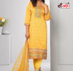 সিল্ক থ্রি-পিছটি পাচ্ছেন এমব্রয়ডারি কাজ করা - Image 2