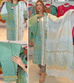 ফুল কটন থ্রি-পিছটি পাচ্ছেন এমব্রয়ডারি ও ব্লক প্রিন্টের কাজ করা - Image 2