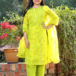 Imported Silk Embroidered Baby Shalwar Kameez Set
