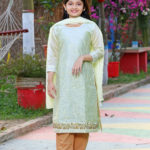Imported Silk Embroidered Baby Shalwar Kameez Set