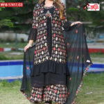 Women’s Luxury Embroidered Imported Georgette Black Party Shalwar Kameez  – Foring Premium Collection - Image 2