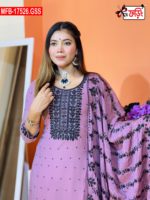 Artistic Embroidered Design Luxury Women’s Imported Georgette Fabric Stitched Shalwar Kameez Set - Image 2