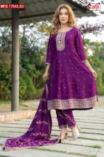 Luxury Women Imported Fabric Embroidered Silk Shalwar kameez Set And Stylish Men Embroidered Imported Cotton Panjabi for Couples - Image 3